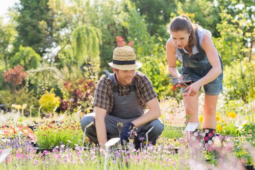 Garden maintenance tools arranged for inclusive access